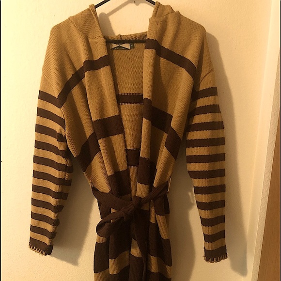 525 america sweater duster -w/belt & hood-- SZ MEDIUM - Picture 2 of 4